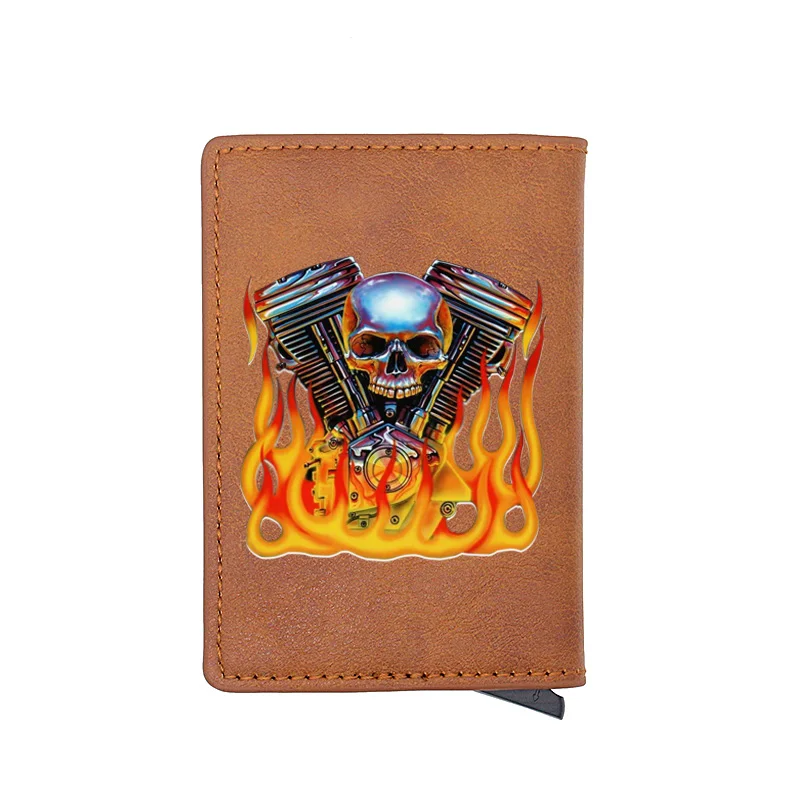 Крутой черный дизайнерский кошелек с черепом для карт кошельки мужчин и женщин