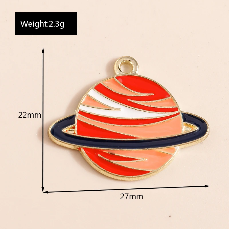 10pcs Mix Enamel Planet Space Charms Rocket Astronaut Pendants for Necklaces Bracelet Earrings DIY Jewelry Making Accessories