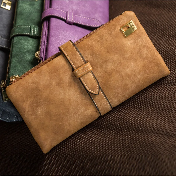 

This year's new frosted purse with buckle grip zipper wallet wallet wallet change wallet wallet