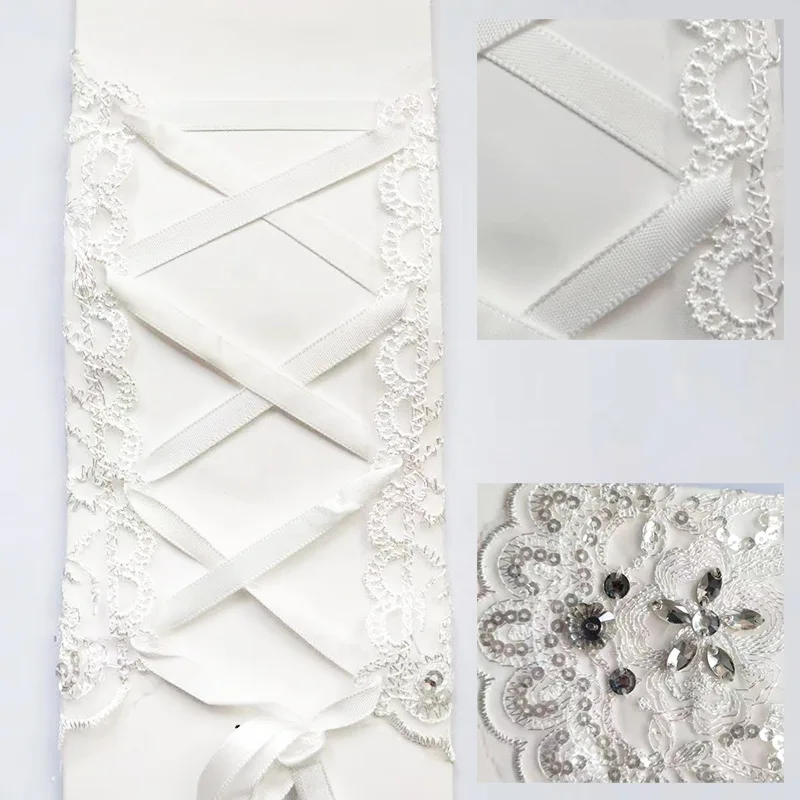 1 Pair Bridal Gloves Elegant Short Paragraph Rhinestone White Lace for Wedding,lace gloves,wedding dress gloves