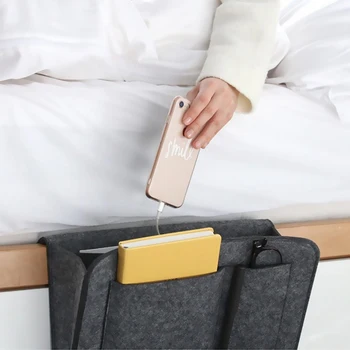 

NICEYARD Bed Storage Bag Pocket Storage Organizer Bed Holder Pockets Sofa TV Remote Control Hanging Caddy Couch