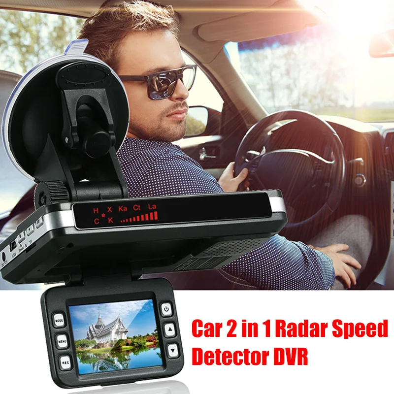 

2 in 1 Car Driving Recorder Radar Detector Speed Alert DVR for Safe Driving ALS88