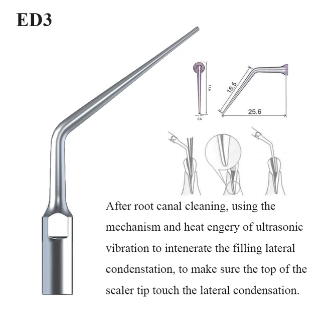 Dental Ultrasonic Scaler Tip Scaling Periodontics Endodontics Dentists Multifunction Endo Perio Scaling Tips Dental Instrument ED3