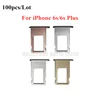 100pcs Sim Card Tray Slot Holder For iPhone 6 6S Plus SIM Card Adapter Replacement Parts