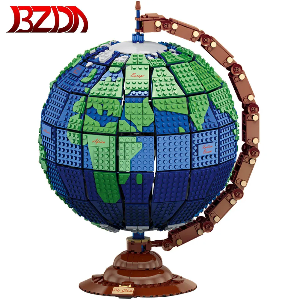 

BZDA Creativity Globe Building BlocksEarth Globe Creator City Mega Architecture Blocks Earth Map Bricks Toys Chirstmas Gift