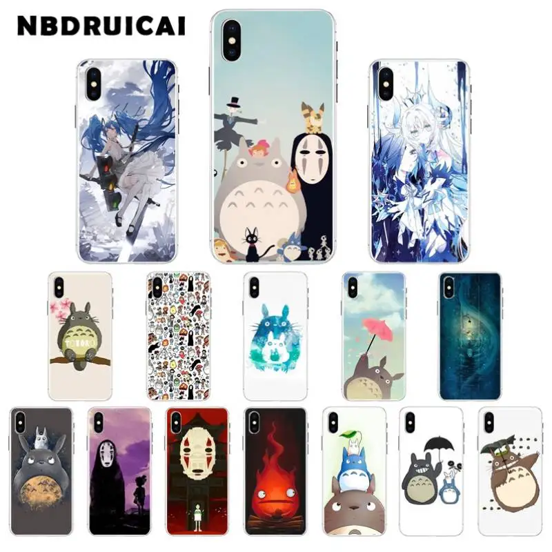 NBDRUICAI МИЛЫЙ Тоторо спирированный гадли Miyazaki Kaonashi телефонная связь для iPhone 11 pro XS MAX
