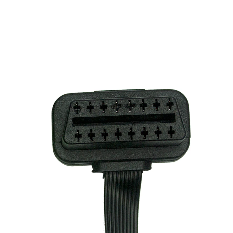 5 шт./партия OBD2 кабель 16Pin штекер двойной женский OBD 2 OBDII соединительный кабель плоский и тонкий как лапша 16Pin M до 2F Y кабель сплиттер