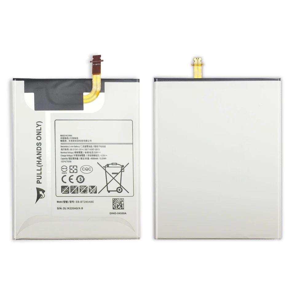 Замена Батарея для Samsung Galaxy Tab A 7,0 SM-T280 T280 T285 натуральная планшеты Батарея EB-BT280ABE 4000 мА-ч