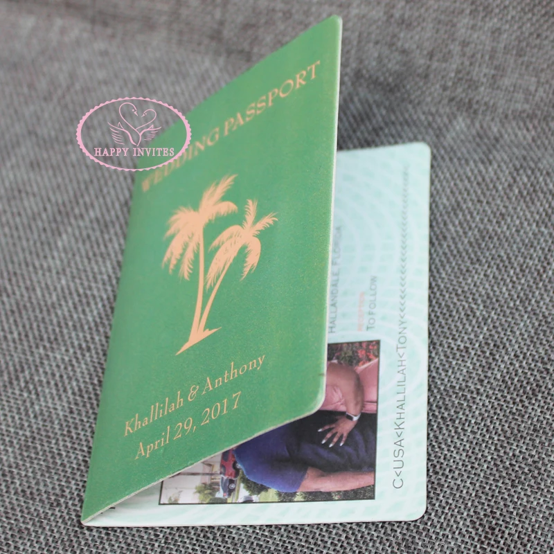 HI1132-02 Unique Invitation Card Passport Sytle Wedding Invitation Wedding Passport