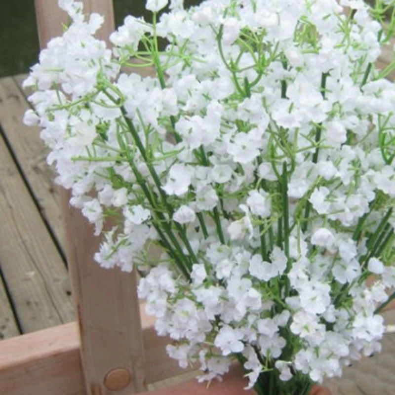 1 шт. DIY Gypsophila белые цветы Искусственные Поддельные Gypsophila украшение дома Цветочные букеты Свадебный домашний декор Прямая поставка