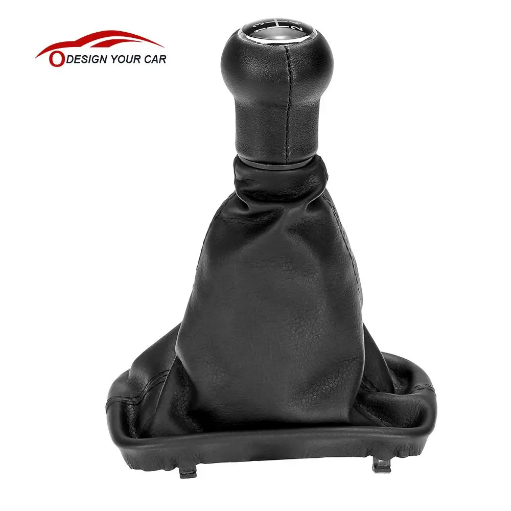

car-styling 5 Speed Gear Shift Knob Stick Gaiter Boot Kit for AUDI A6 C5 1997-2001 A4 B5 1998-2000 A8 D2 5 GEARBOX 1996-2003
