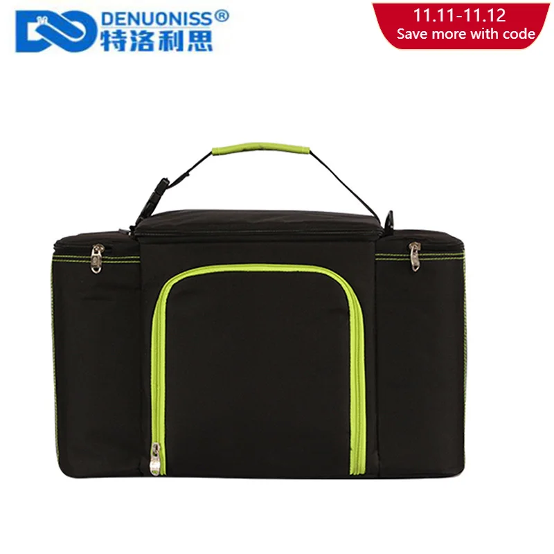 DENUONISS Large Capacity Picnic Bag Takeaway Insulation Bag Aluminum Foil  Food Thermal Bag Tote Factory Direct Sales zebra gk420dgx420dgk420dzp450 zp500platen std direct thermal platen bearings direct thermal p1027135 039 105934 059