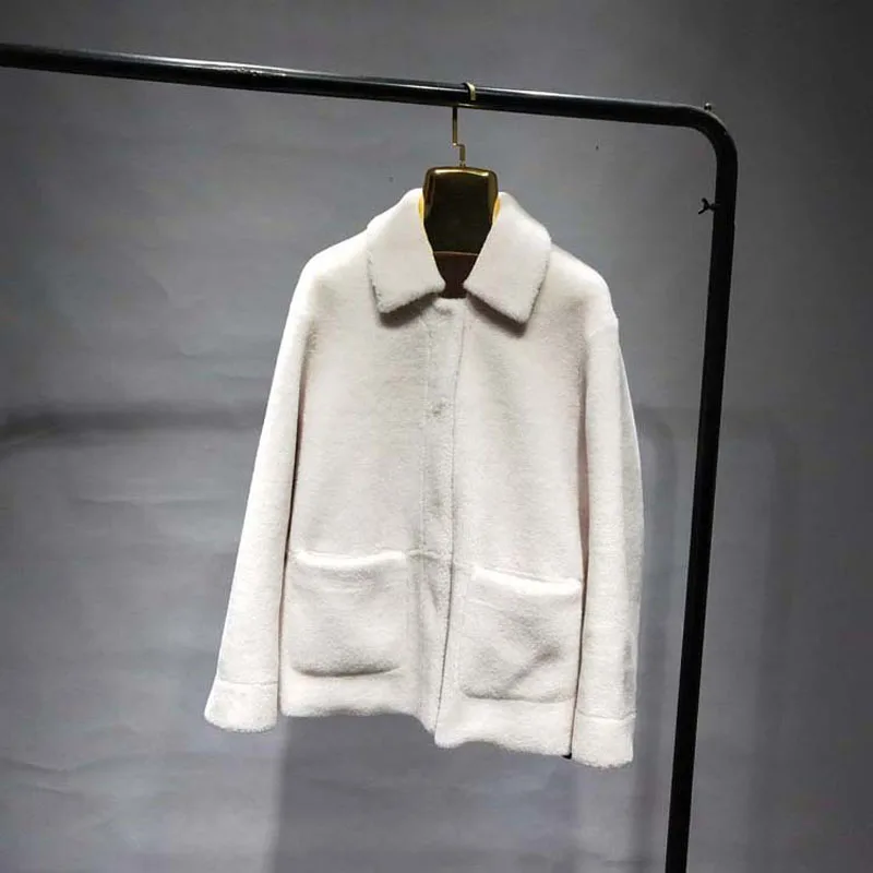 New sheep shearing coat women Real Sheep Fur jacket Australian lamb fur not fall plus size Free shipping F1144 | Женская одежда