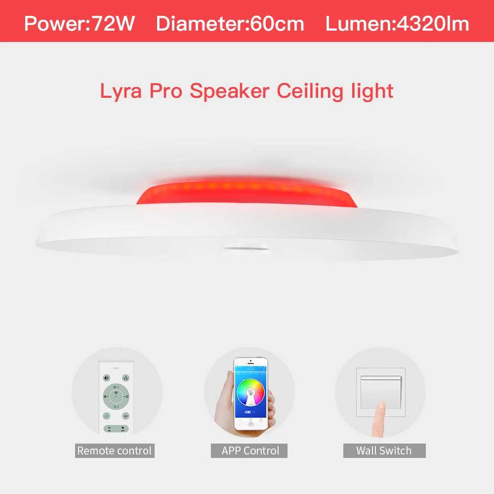 600mm x80mm PRO-72X Умный музыкальный светодиодный потолочный светильник s RGB с регулируемой яркостью 36 Вт 52 Вт 72 Вт приложение дистанционное управление современный Bluetooth светильник для спальни потолочный светильник - Цвет корпуса: 600mm x80mm PRO-72X
