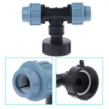 Ibc-контейнер адаптер Трехходовой выход 25 мм Прочный сад резьба водопроводной воды соединитель шланг для дома фитинг инструмент E7CB