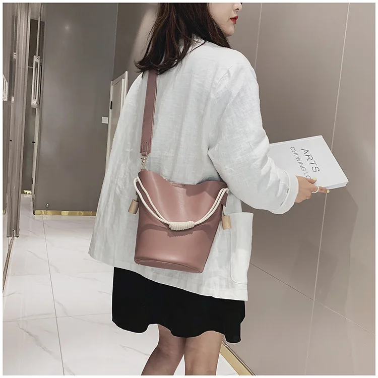 Summer Bucket Bag Two-piece Mother Bag Handbag Fashion Single Shoulder Oblique Satchel Bag