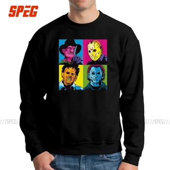 

Pop Horror Freddy Michael Myers Jason Friday The 13th Man Hoodies Cool Cotton Sweatshirts Crew Neck Pullovers Tops
