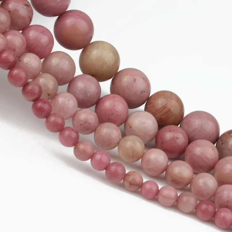 AAA натуральный с камнем Родонит Круглые бусины для изготовления ювелирных изделий браслет, ожерелье 15," выбрать размер 4 6 8 10 12 мм
