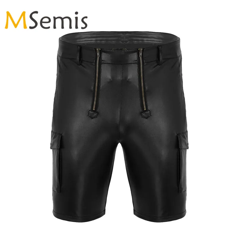 

Mens Compression Running Tight Shorts Welook Leather Cargo Short Front Zippered Sportswear Carpenter Rashgard Male Sports Shorts