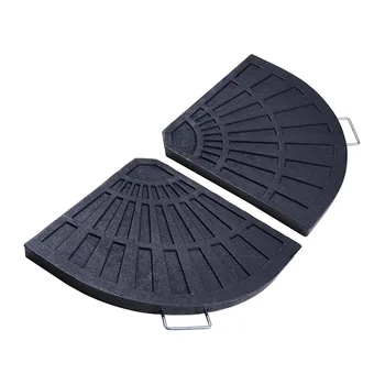 

YeStarry 54lbs 19" Fan Shaped Resin Beton Base Stand Black for Outdoor Patio Offset Umbrella(pack of 2)