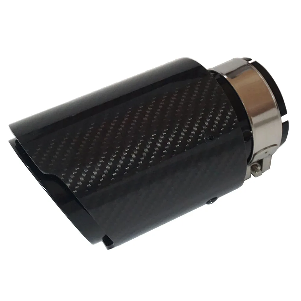 Universal Tail Pipe Muffler Straight Exhaust System AK Black Stainless Steel Carbon Fiber End Tips Car Accessories exhaust muffler tip,exhaust pipe muffler
