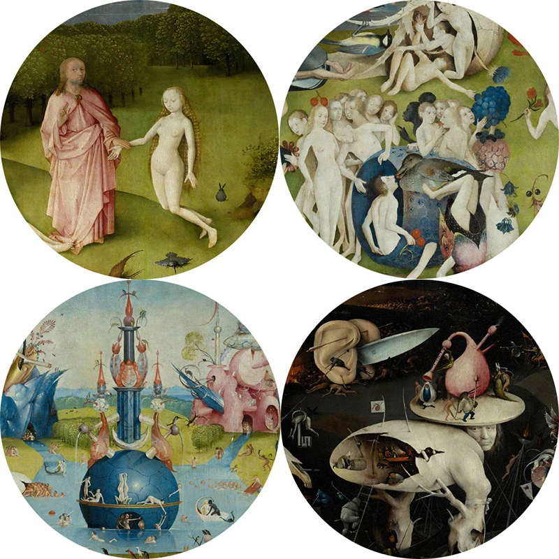 Сад земного восхищения и преисподней от Hieronymus Bosch, Картина на холсте, настенные художественные картины для гостиной, Куадрос, домашний декор