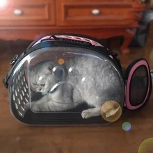 Сумка для домашних животных портативный прозрачный рюкзак для кошек и собак Складная четырехсторонняя дышащая сумка для кошек