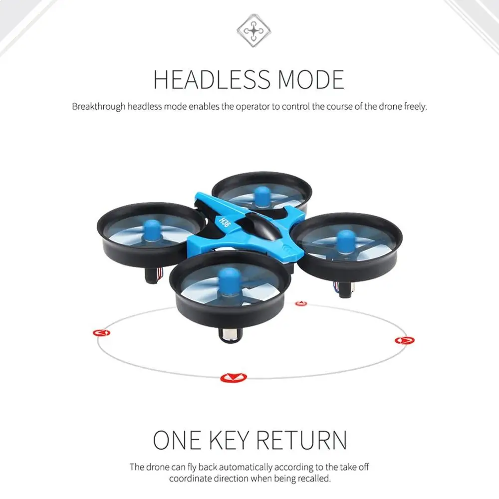 

H36 Mini Drone RC Drone Quadcopters With Headless Mode One Key Return Six Axles RC Helicopter Toys Gift For Kids