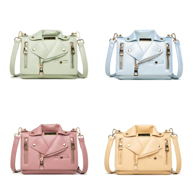 Women's Patent PU Leather High Capacity Shoulder Crossbody Bag Japan Style Jacket Shape Fashion Messenger Tote Shopping Handbags 6