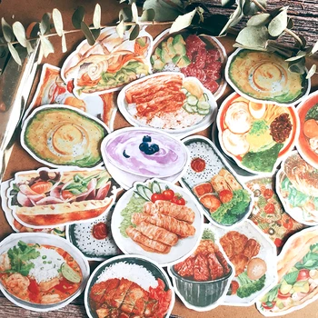 

22Pcs/Set Hand Draw Delicious Food Life Sticker DIY Craft Scrapbooking Album Junk Journal Happy Planner Decorative Stickers