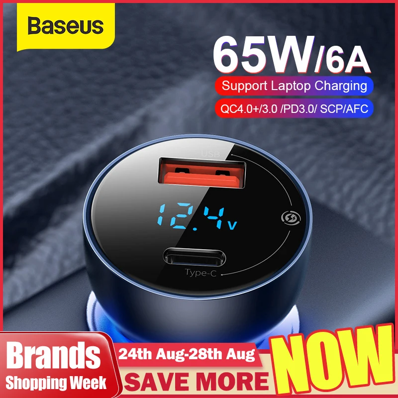 Ładowarka samochodowa Baseus 65W z Polski za $12.53 / ~48zł