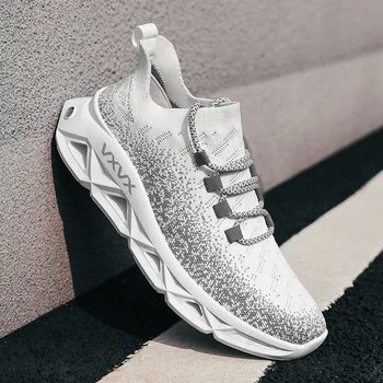 

Mens shoes lightweight breathable men casual shoes Casual sports shoes breathable flying woven mesh shoes non-slip running shoes