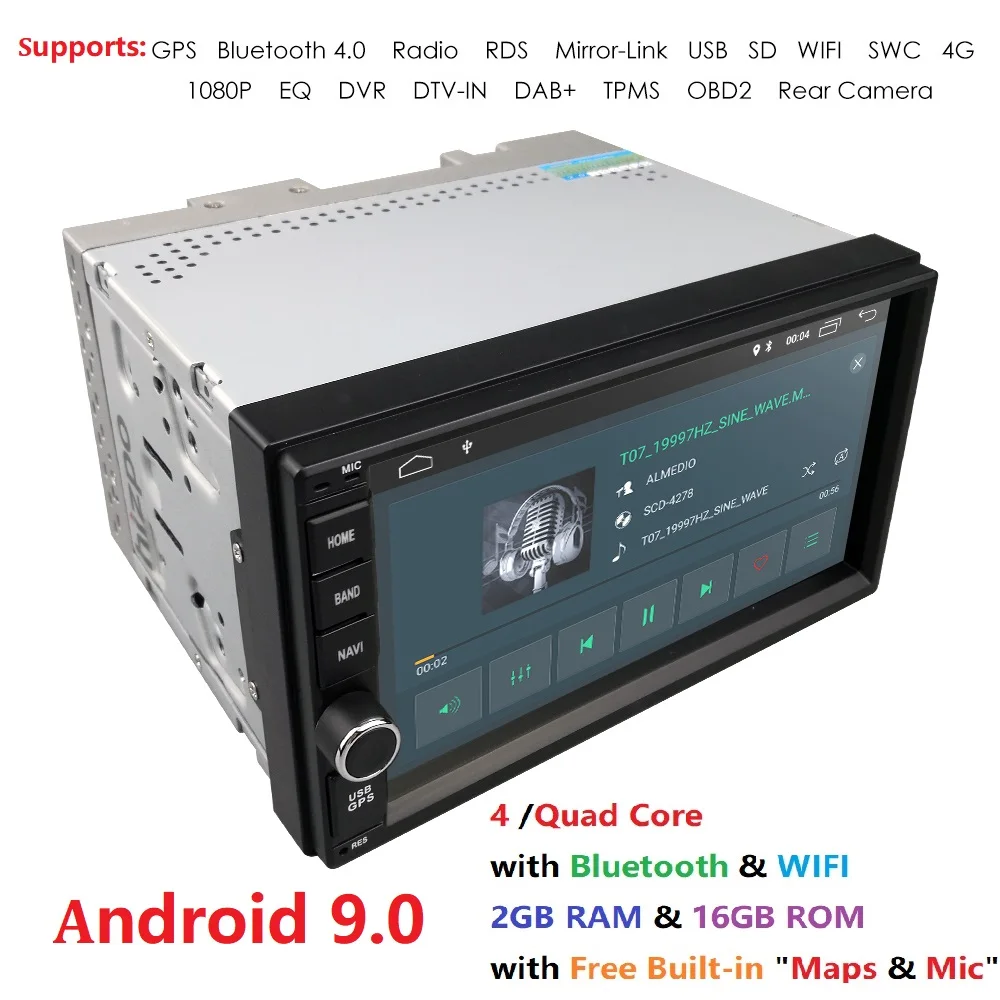 2din Android 9 0 4 ядра 2 ГБ + 16 Автомобильный мультимедийный плеер для Nissan xtrail Qashqai juke Авто