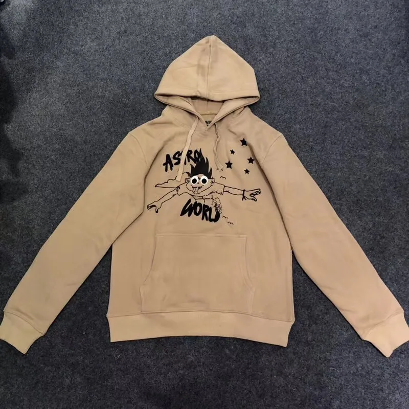 

Embroidery Travis Scott Hoodies Sweatshirts Women Men Terry Sweatshirts Best Quality Khaki