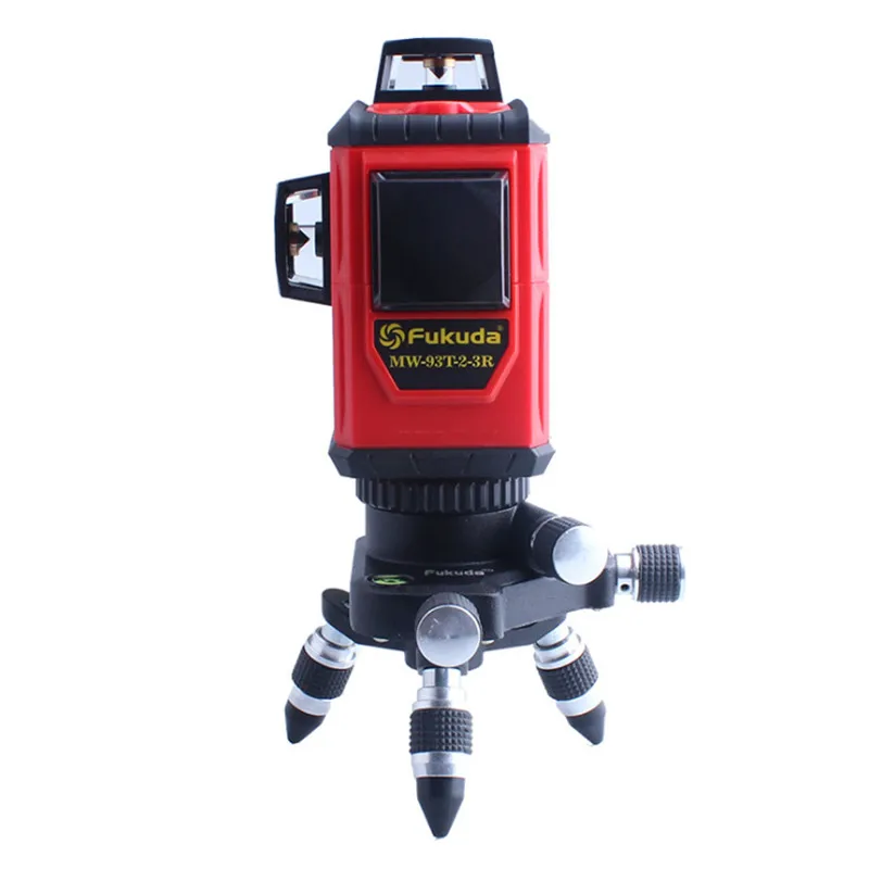 

New 12 Lines MW-93T-2-3R Lithium Battery Red Laser Level 360 Vertical and Horizontal Self-leveling Cross Line 3D Laser Level