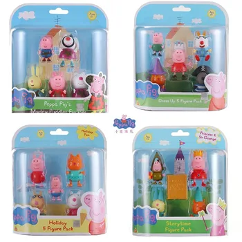 

Original box Peppa pig toys George pig Action Figure Original Pelucia Anime Toys For Kids children Christmas Gift
