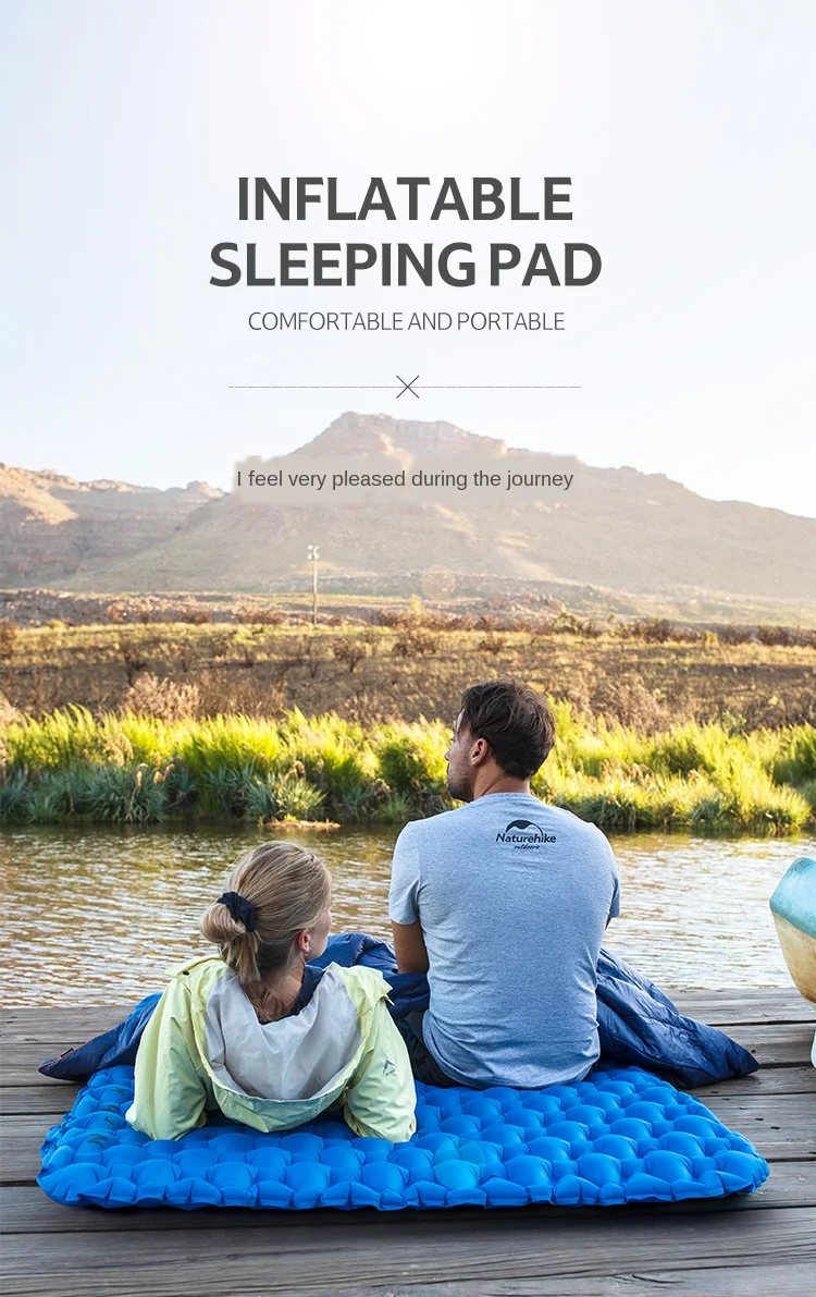 Colchão de ar Cama de ar Esteira de Acampamento Almofada de Dormir Ultraleve ao ar Mat com Pillow Naturehike Livre Moistureproof Camping Almofada Inflável 15 High Quality Esporte e Lazer