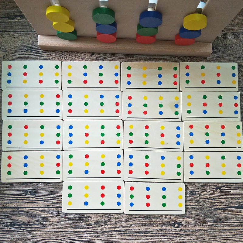 

Montessori Children Logical Thinking Training Four Colors Game Cognitive Matching Early Educational Teaching Aid Educational For