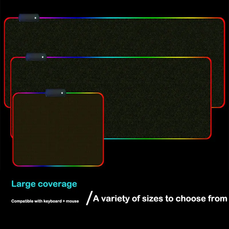 Светодиодный светильник игровой Мышь Pad RGB большой чехол для клавиатуры на