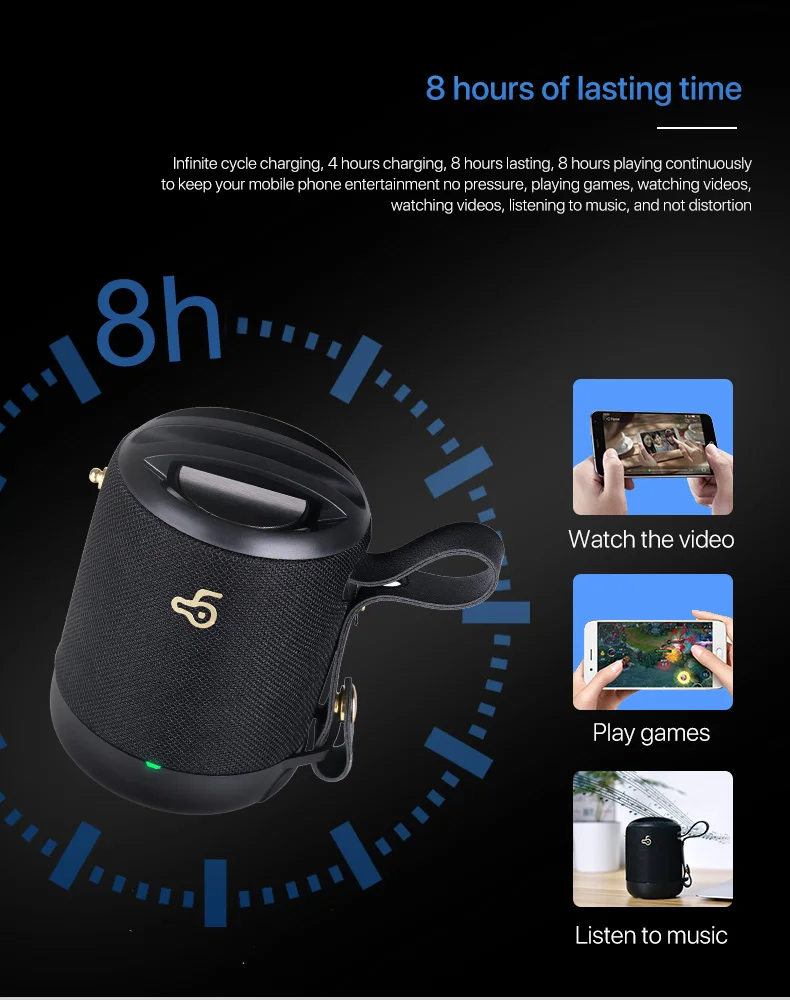 HIFI уровень портативный динамик Bluetooth динамик s стерео беспроводной 3D шокирующий объемный Саундбар