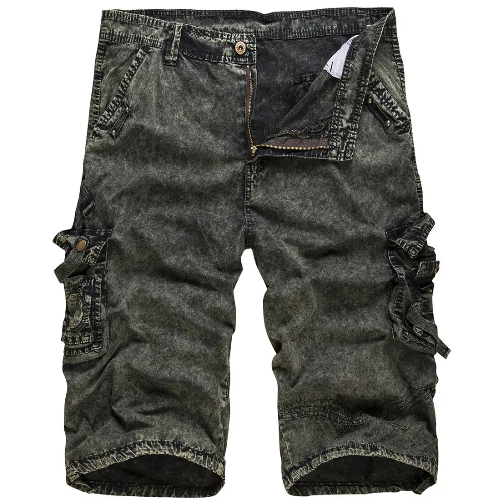 Shorts Men Army Cargo Casual Wash Pocket Joggers Overall Men Shorts Short Homme Men Trousers Men Short Streetwear