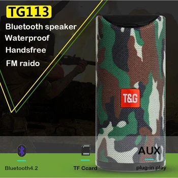 

TG113 Bluetooth Speaker Portable Outdoor Loudspeaker Wireless Mini Column 3D Stereo Music Surround Support FM TFCard AUX BassBox