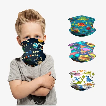

In Stock ! Halloween Kids Face Mask Protective Mask Children Outdoor Cycling Magic Scarf Headband Bandanas Turban Party Masks