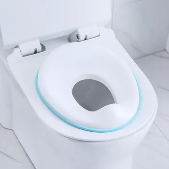 

Baby Toilet Potty Training Seat Kids Potty Safe Seat Fits Round & Oval Toilets Non-Slip With Splash Guard Infant Potty Cushion