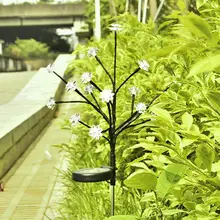 2 шт. IP65 солнечный светильник для сада Водонепроницаемый 16LED цветок Газон лампа Декор