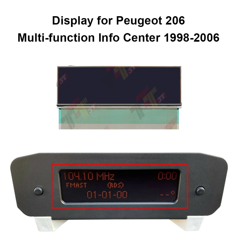 PEUGEOT 206 Display LCD CID 96636540xt 