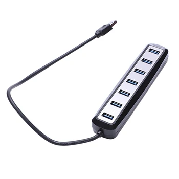 

7 Port Usb 3.0 Hub Super Speed Usb Adapter 12V Ac Power Adapter For Pc Mac