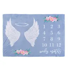 Детское одеяло компактное и портативное удобное для переноски новорожденных крылья ежемесячный реквизит для фотосессии фон ткань фланелевая обертка