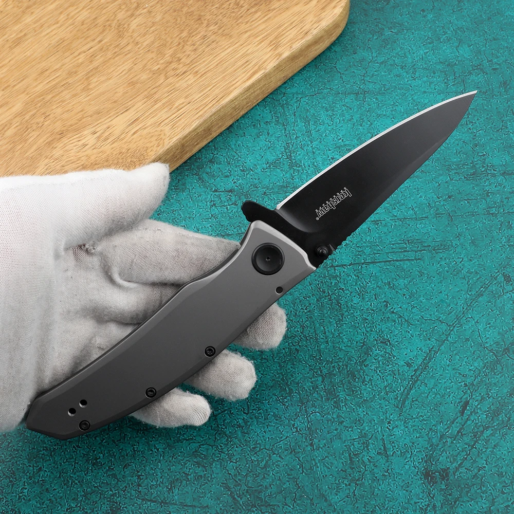 Складной нож Kershaw 2200 8Cr13Mov лезвие полностью стальное титановое покрытие карманный