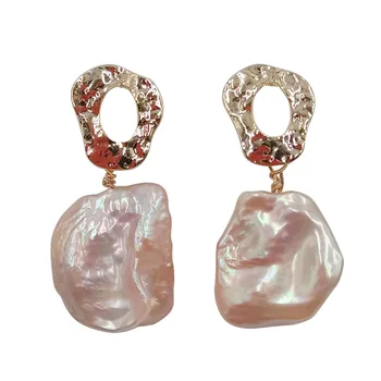 

fashion real PEARL EARRING,100% nature freshwater pearl,AA big baroque pearl 20-23 mm,925 silver hook